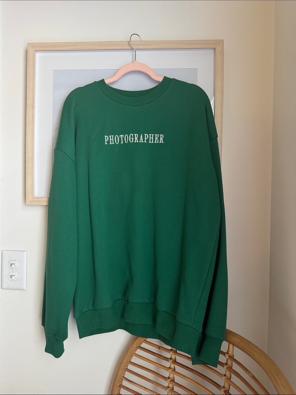 Photographer Green Crewneck Sweatshirt